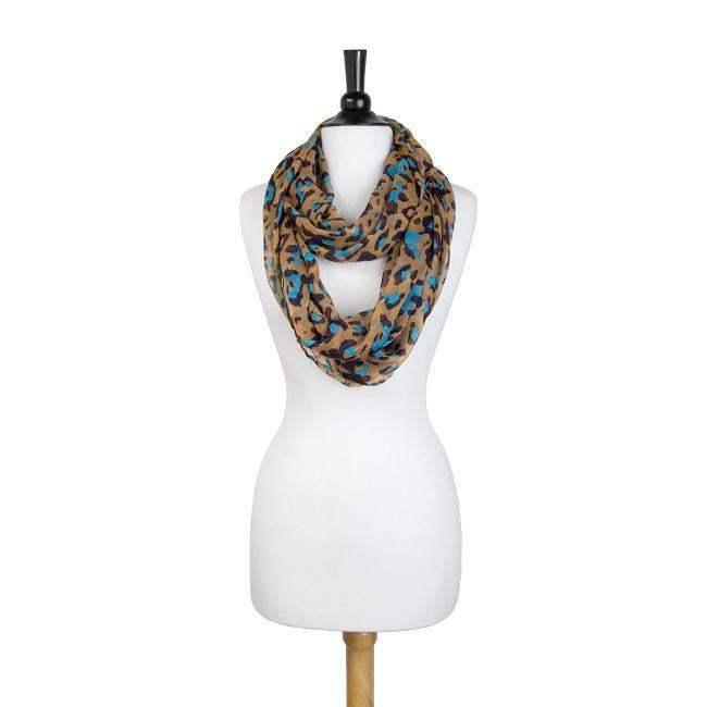 Cheetah Blue Lux Infinity Scarf