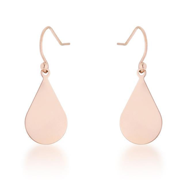 Karla Rose Gold Stainless Steel Teardrop Earrings