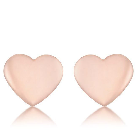 Janet Rose Gold Heart Stud Earrings