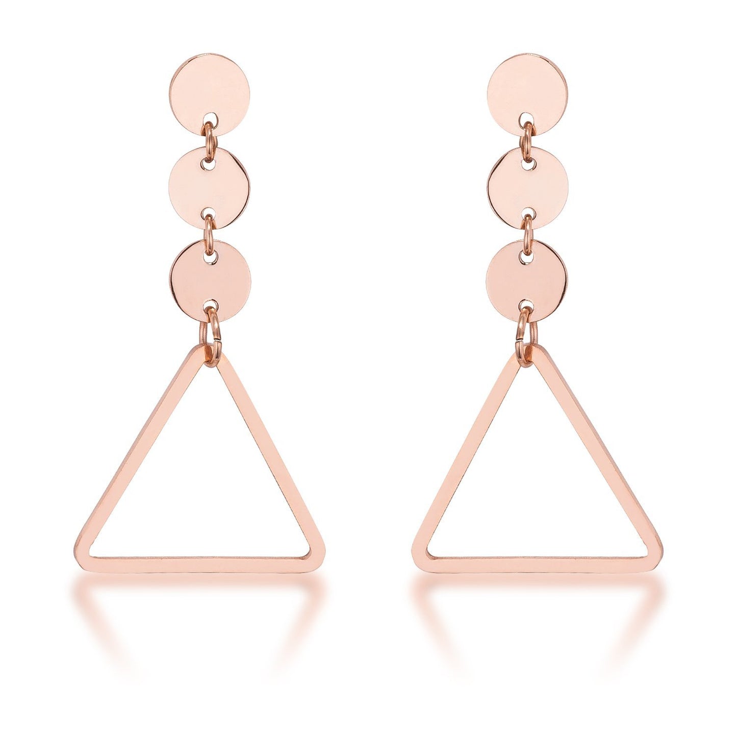 Trendy Triangle Stainless Steel Drop Earrings