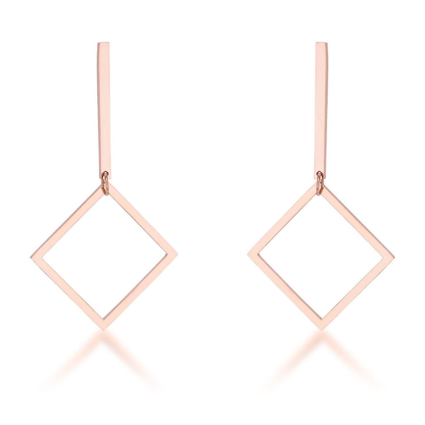 Trendy Geometric Stainless Steel Drop Earrings