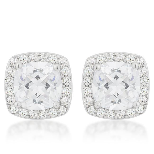 Pave Halo Earrings