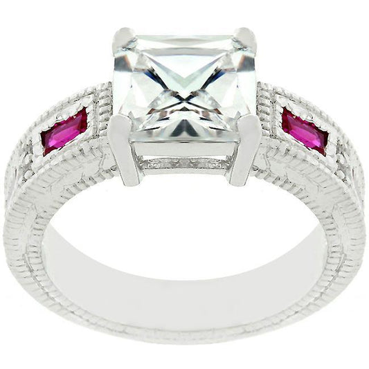 Clear Cubic Zirconia 5-Stone Ring