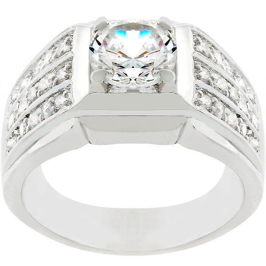 Jasmine 5.65ct CZ Two-Tone Engagement Ring