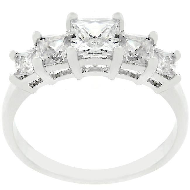 5-Stone Anniversary Ring in Goldtone