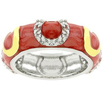 5-Stone Anniversary Ring in Rhodium Plated