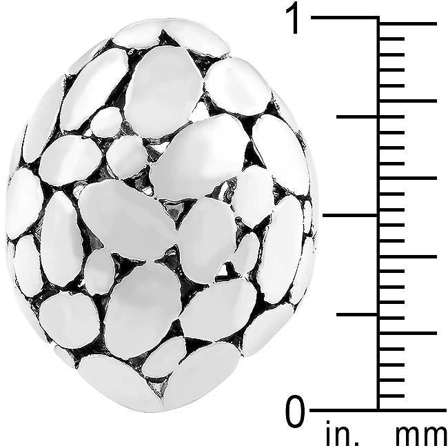 Mens Pave Shiny Goldtone Ring