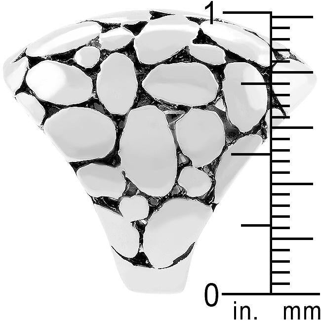 Mens Pave Shiny Goldtone Ring