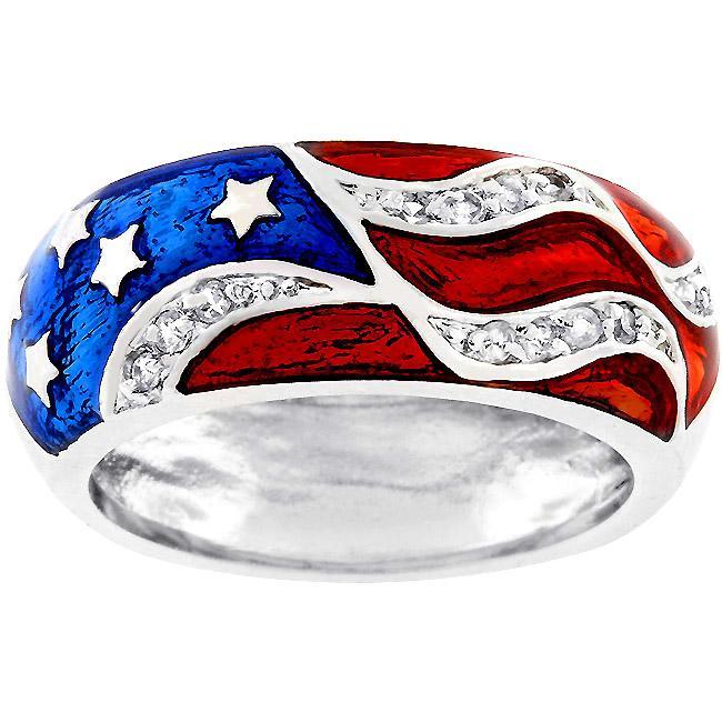 Rhodium Plated Cobblestone Ring