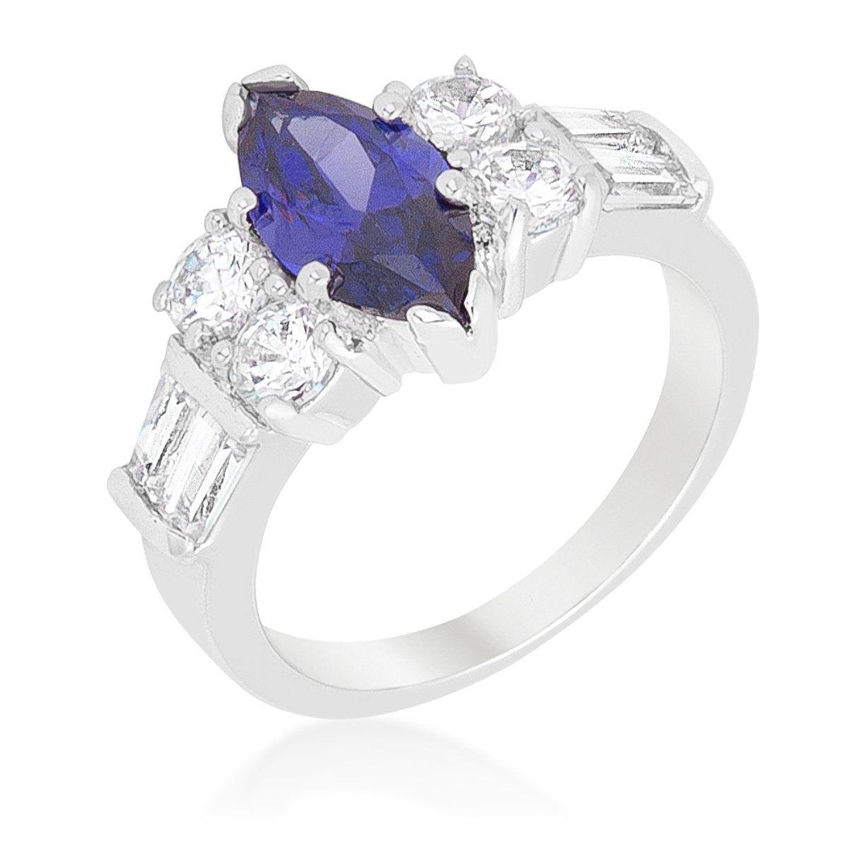 Amethyst Purple Elegant Cocktail Ring