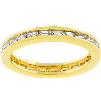 Golden Mystic Cubic Zirconia Ring