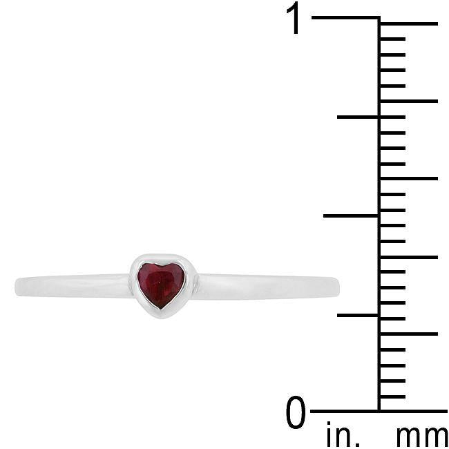 Clear Heart Solitaire Ring