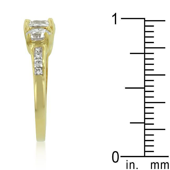 Golden Milgrain Texture Engagement Ring