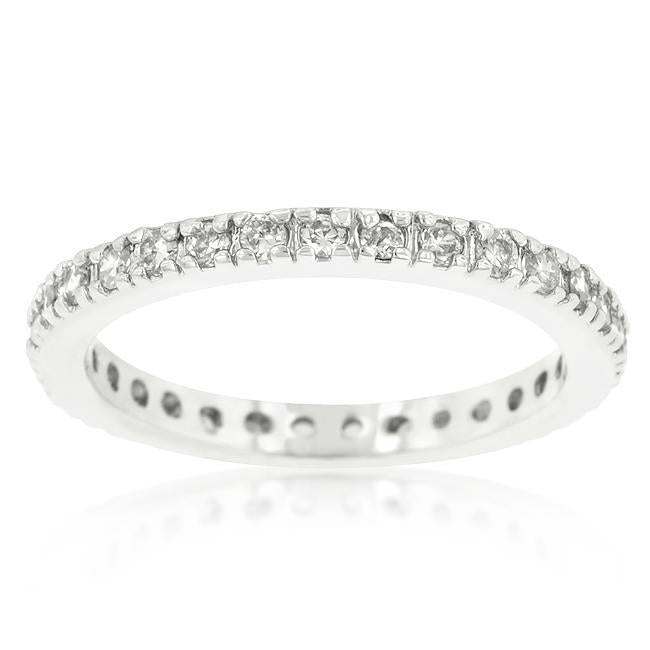 Alternating Cubic Zirconia Eternity Band