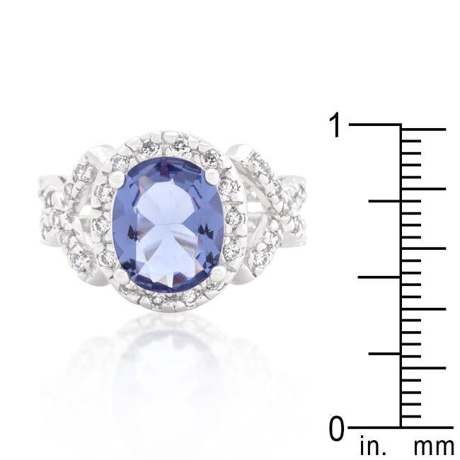 Oval Blue Topaz Cocktail Ring