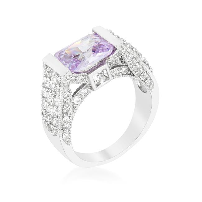Round Cut Classic Clear Cocktail Ring