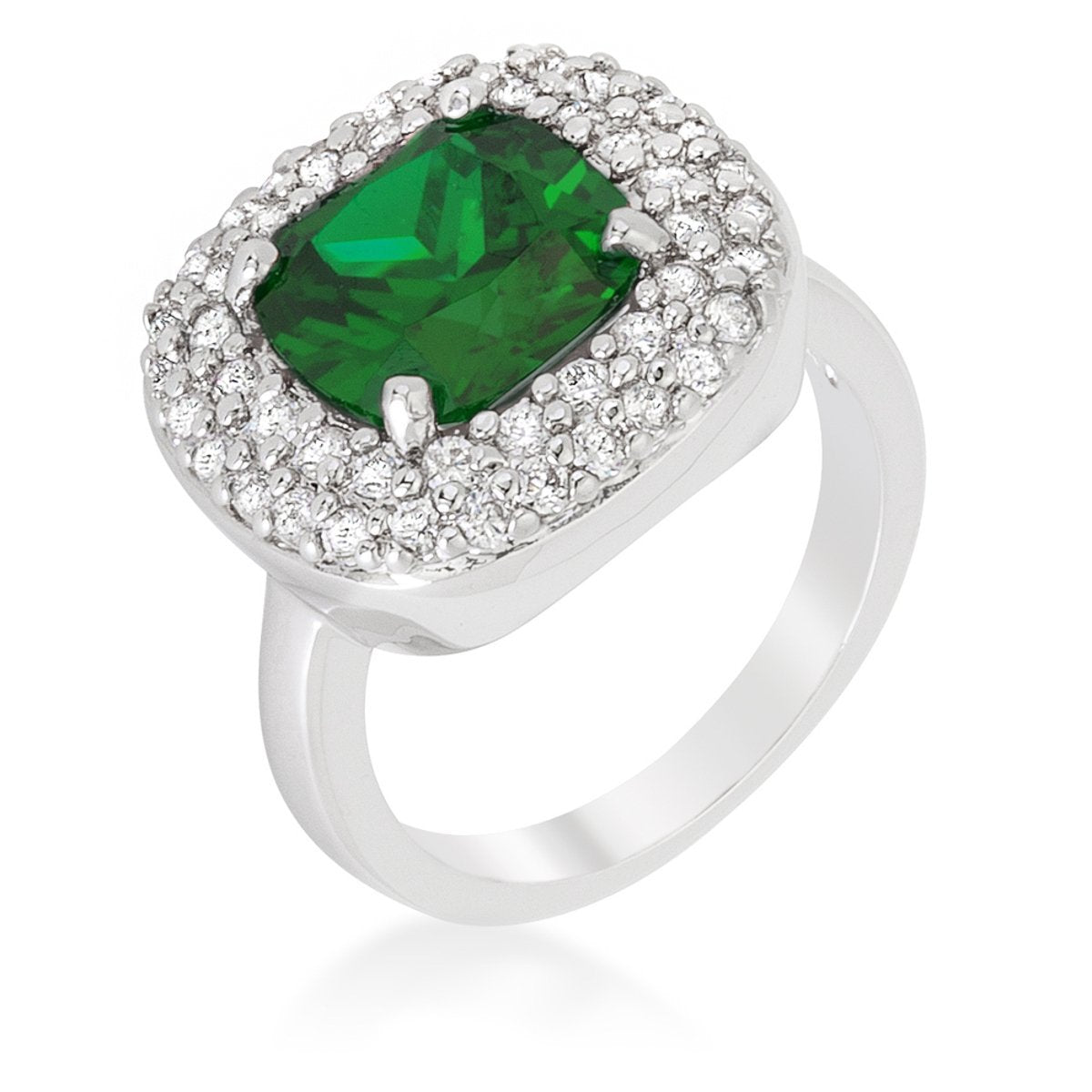 Micropave Lavender Purple Bridal Cocktail Ring