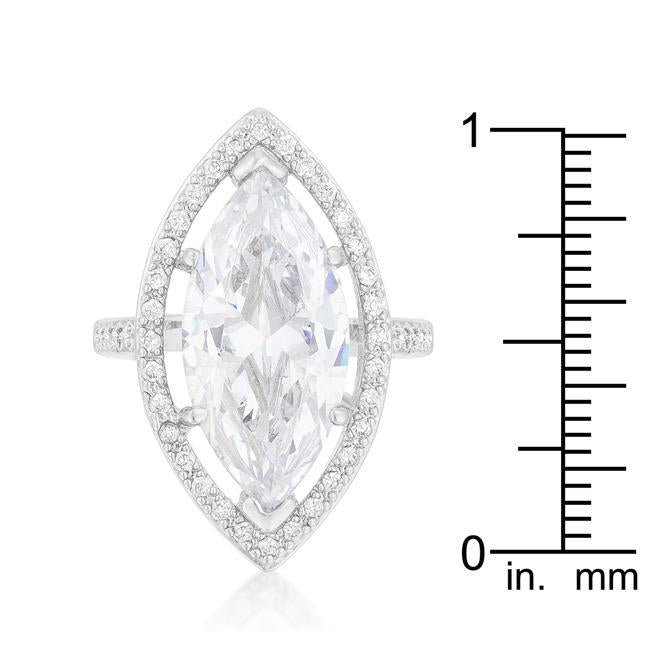 Two Tone Inspiration Band Ring With Cubic Zirconia