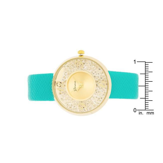 Gold Watch With Leather Strap