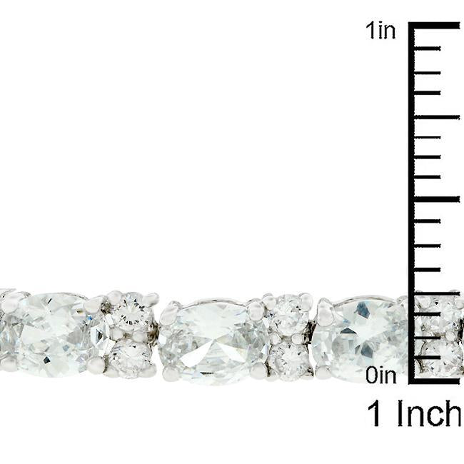 Oversized Oval Cubic Zirconia Tennis Bracelet