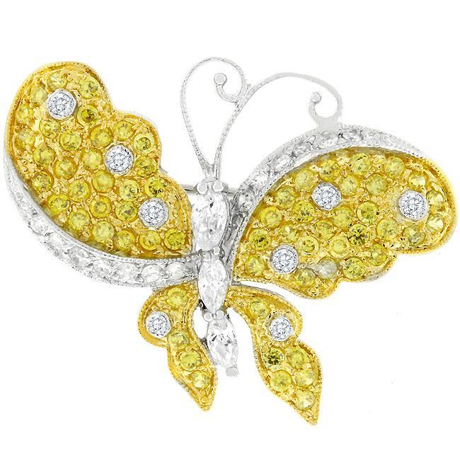 Golden Butterfly Brooch