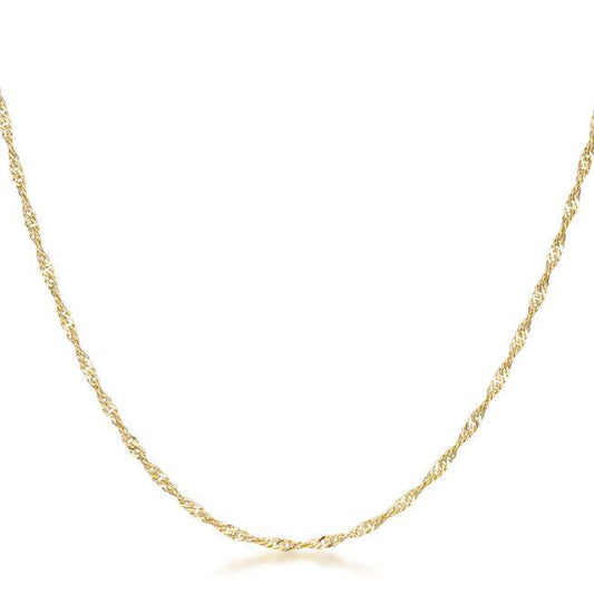 16 Inch Gold Twisted Fashion Chain