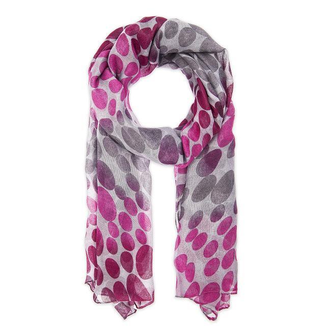 Purple Clemence Polka Dot Scarf