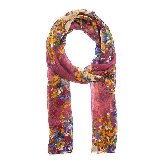 Pink Franchesca Artsy Floral Scarf