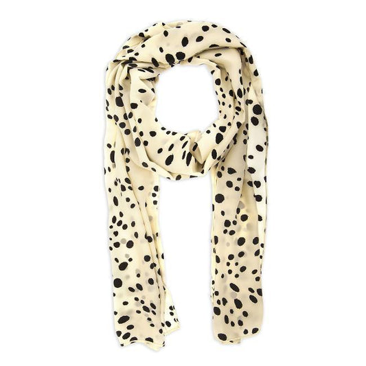 Beige Polka Dot Scarf