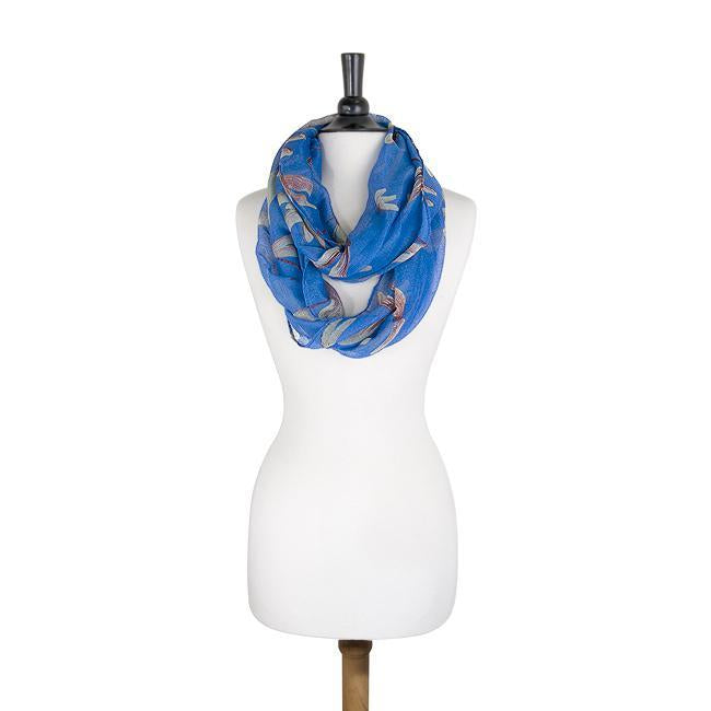 Dragonfly Blue Infinity Scarf