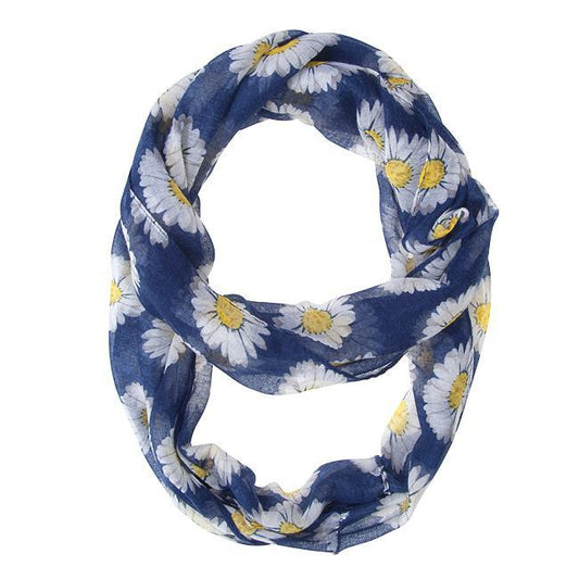 Sunflower Blue Infinity Scarf