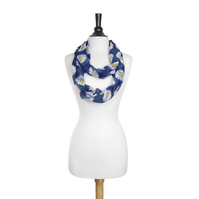 Sunflower Blue Infinity Scarf