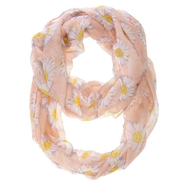 Sunflower Pink Infinity Scarf