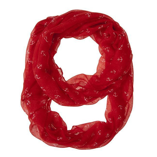 Anchor Red Infinity Scarf