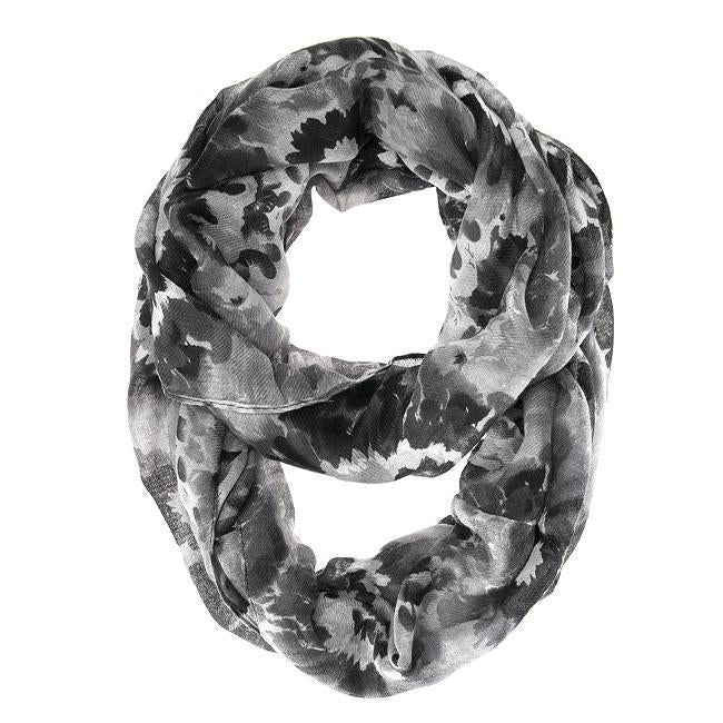 Scrunchy Black Infinity Scarf