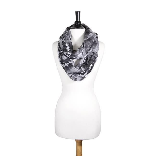 Scrunchy Black Infinity Scarf