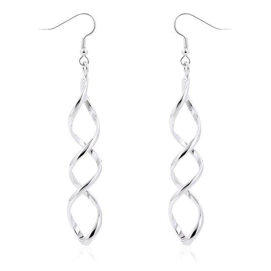 Silver Twist Earrings