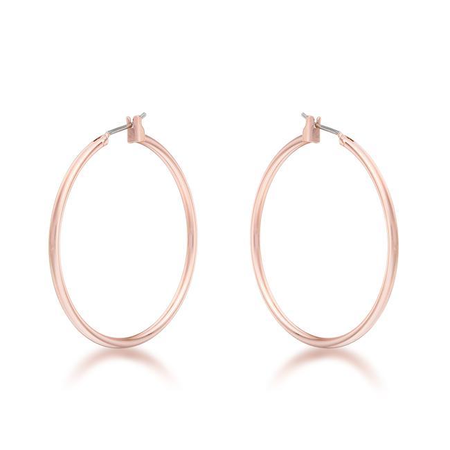 Elegant Rosegold Hoop Earrings