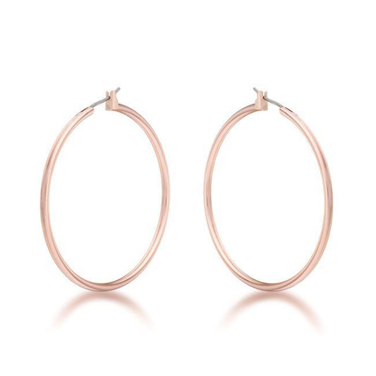 45mm Rose Gold Plated Hoop Earrings