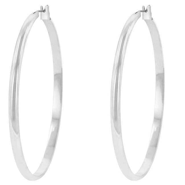 Classic Hoop (Rhodium Plated)