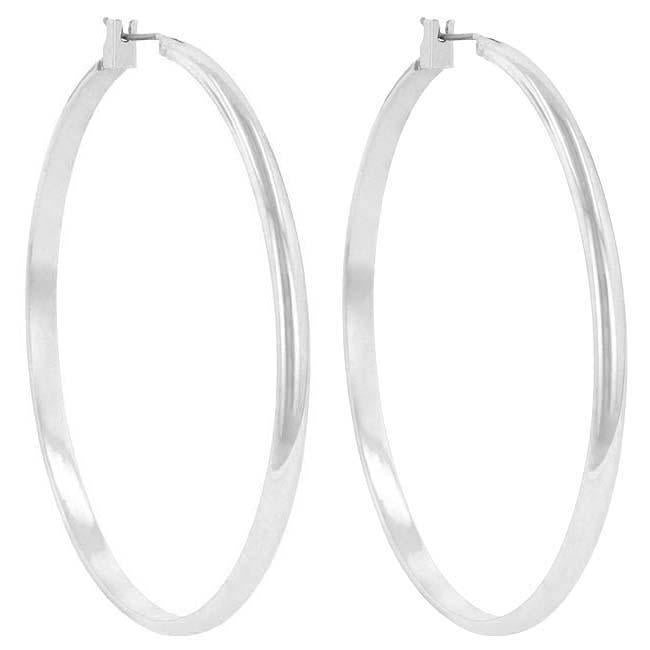 Classic Hoop (Rhodium Plated)