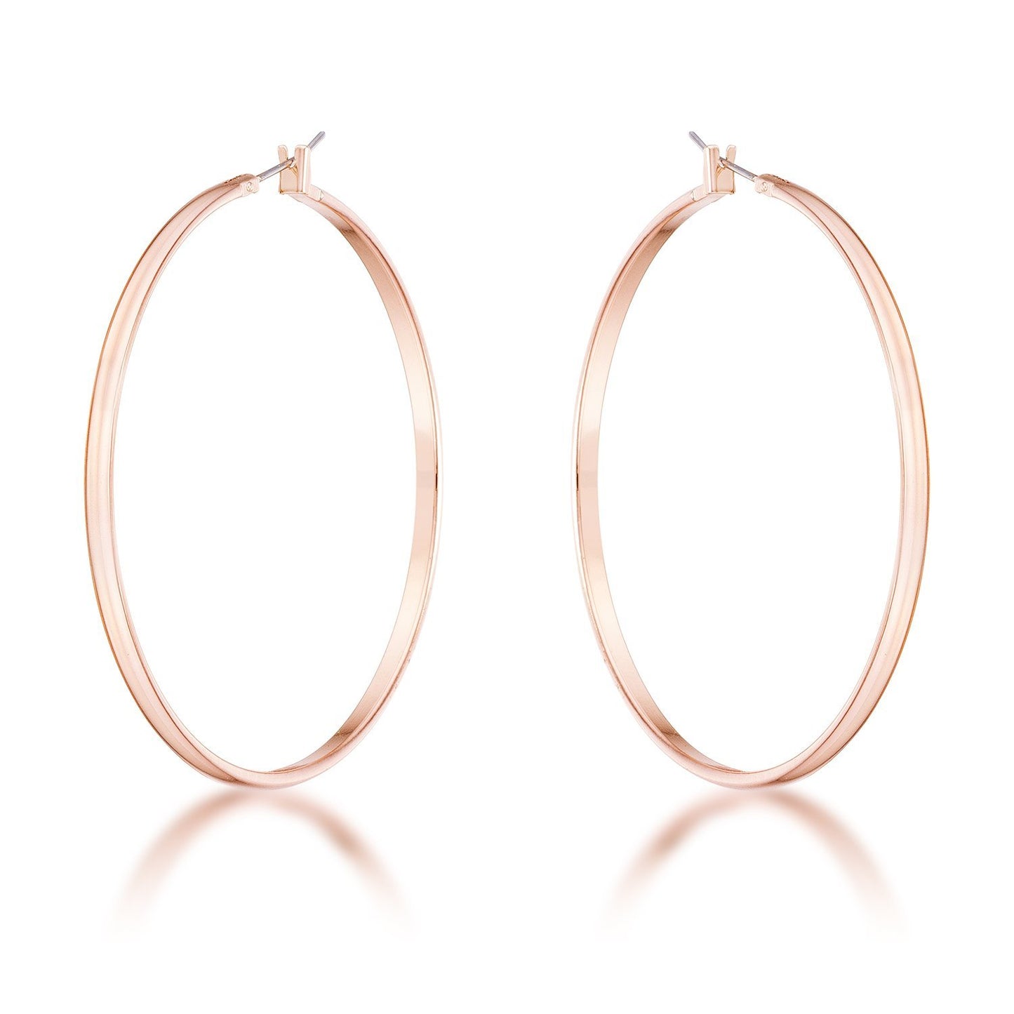 55mm Rose Gold Plated Classic Hoop Earrings