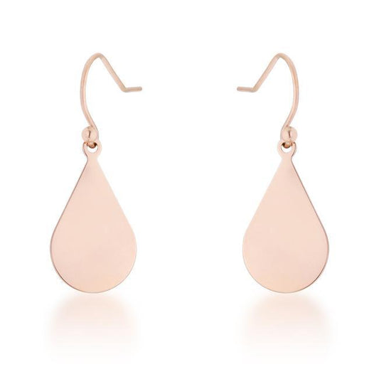 Karla Rose Gold Stainless Steel Teardrop Earrings