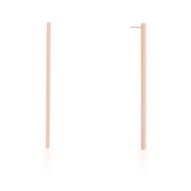 Carolee Rose Gold Stainless Steel Long Line Drop Earrings