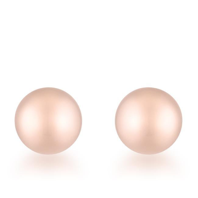 Tanya Rose Gold Sphere Stud Earrings