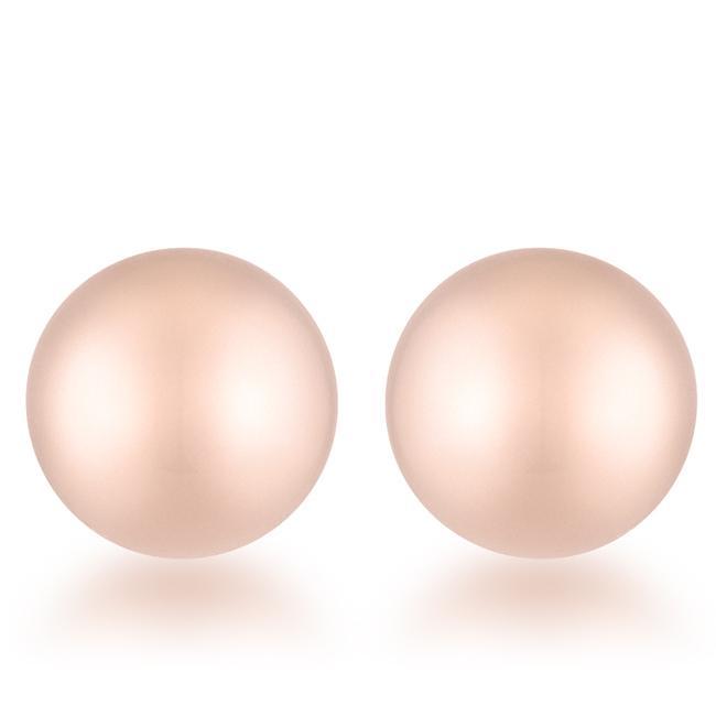 Julia Rose Gold Sphere Stud Earrings