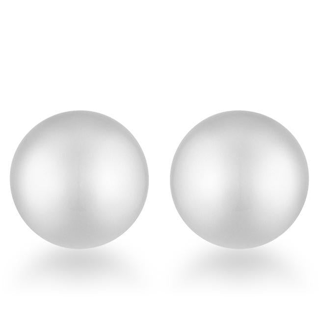 Julie Rhodium Sphere Stud Earrings