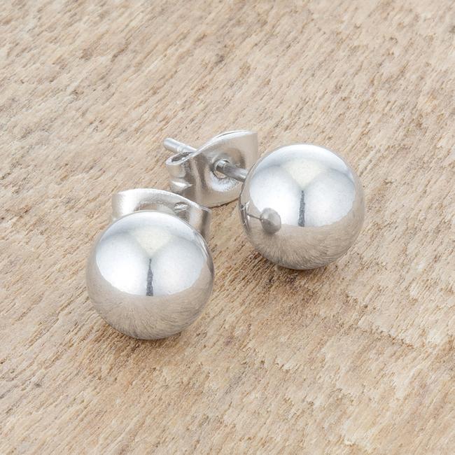 Julie Rhodium Sphere Stud Earrings