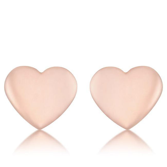 Janet Rose Gold Heart Stud Earrings