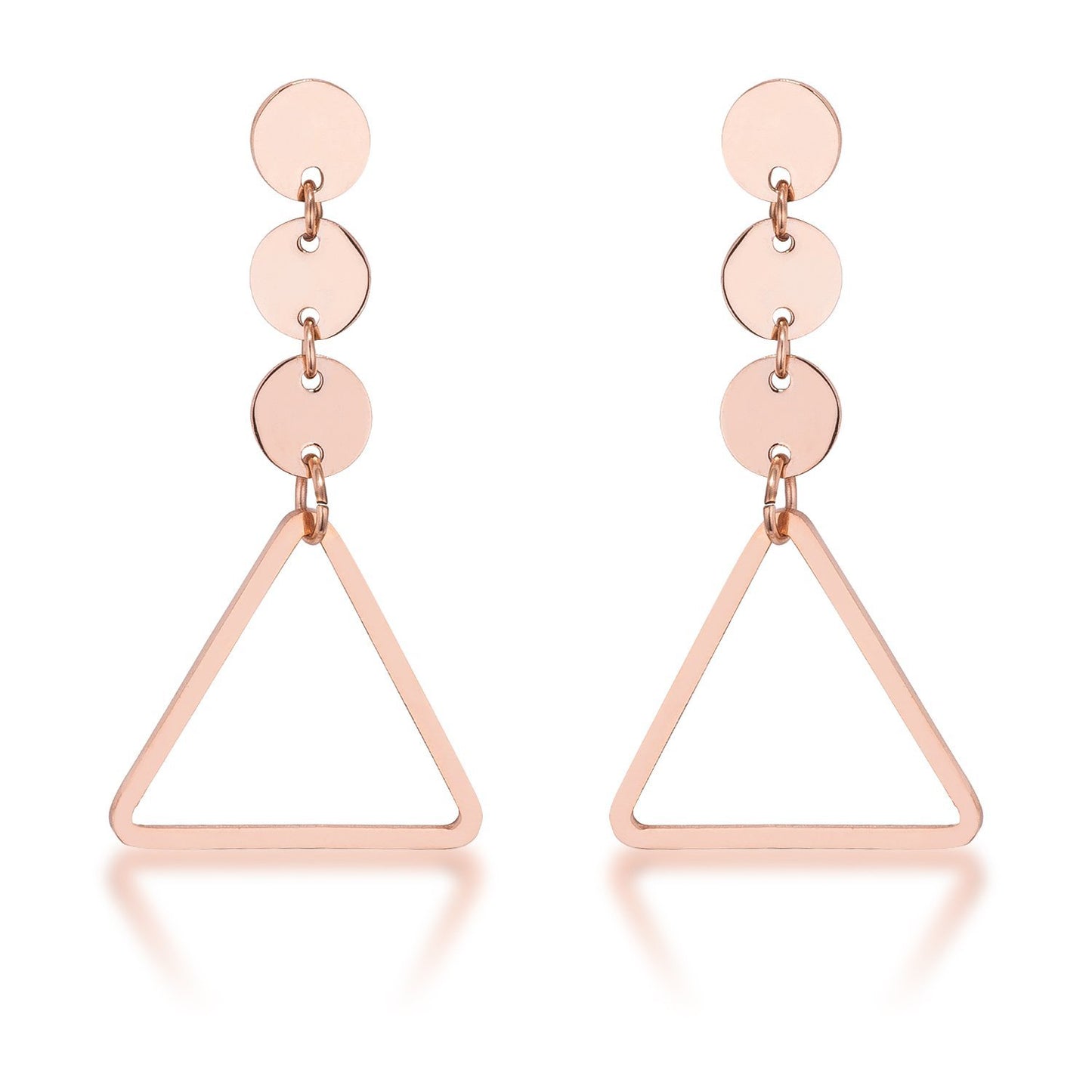 Trendy Triangle Stainless Steel Drop Earrings